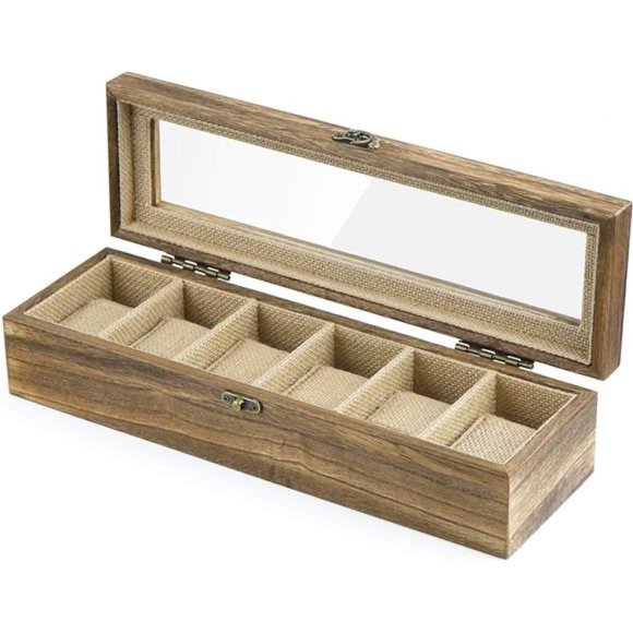 Watch Box Case Organizer for Men And Women, Carbonized Black Color - Picture 1 of 7